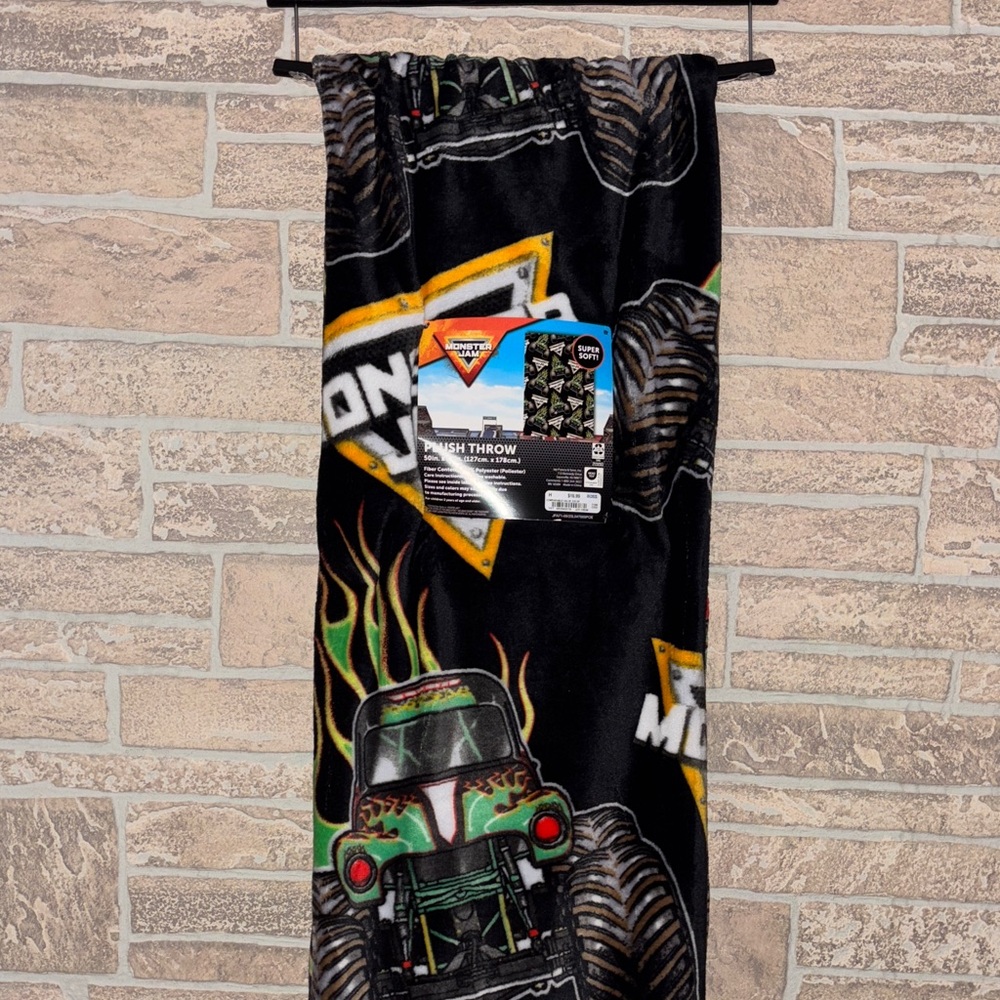 Viral Monster Truck Black and Green Blanket